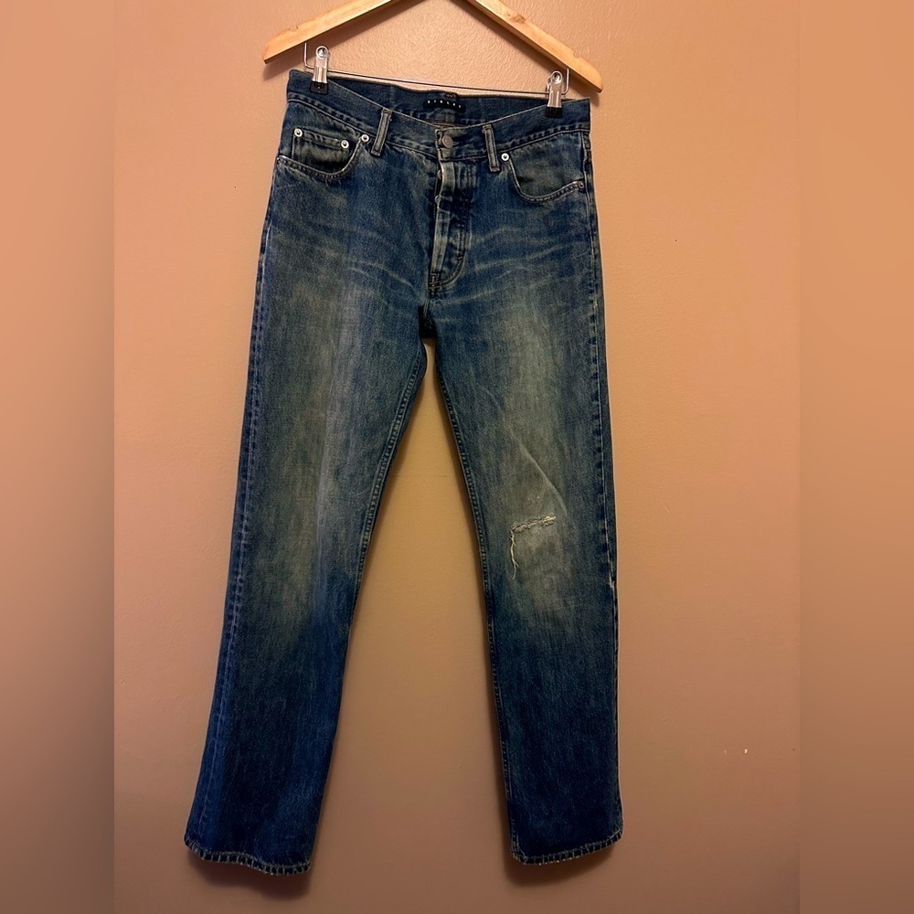 Sisley Jeans Straight Leg SZ 32 Made in Italy Denim Casual Designer 100% Cotton